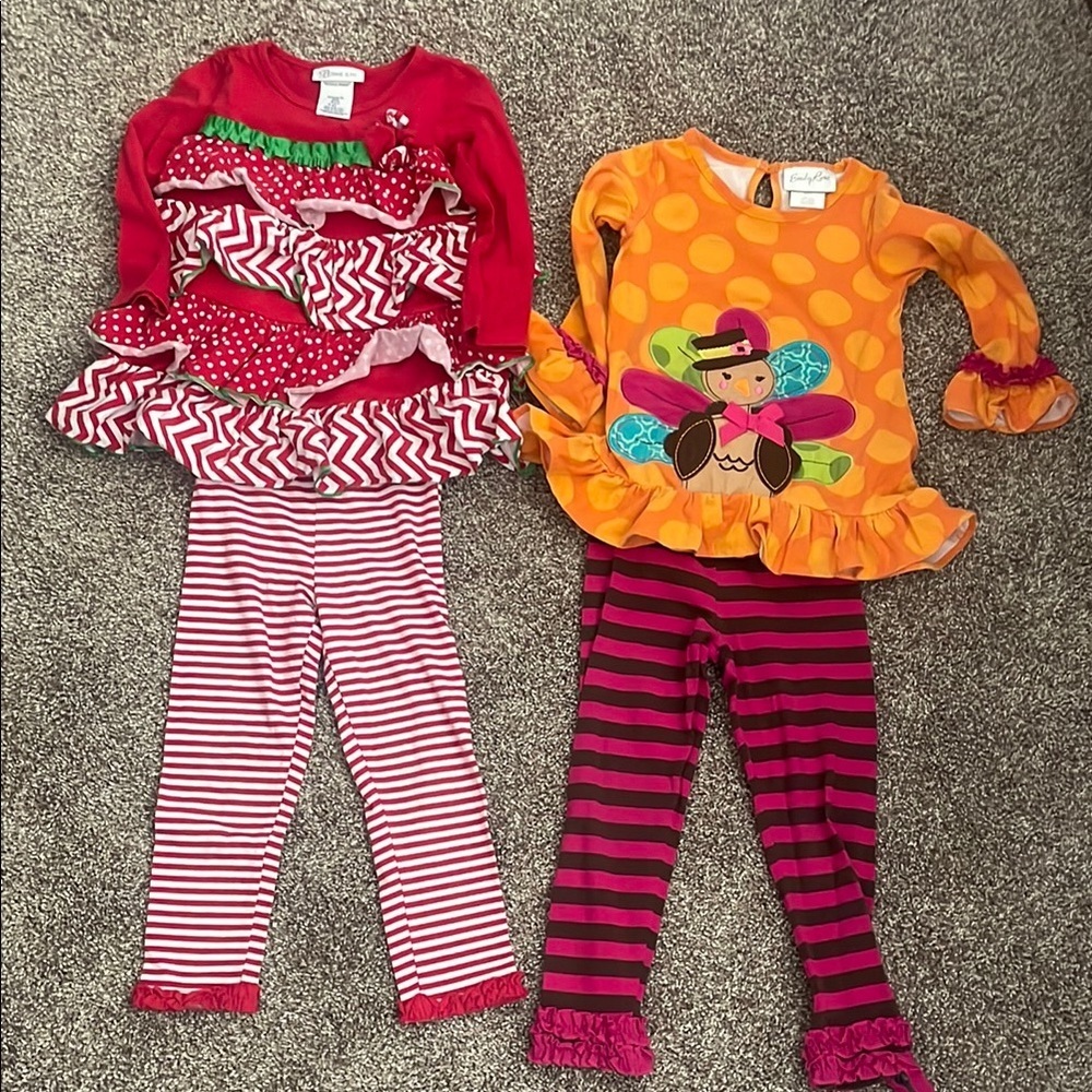Colorful Kids Holiday Outfit Sets